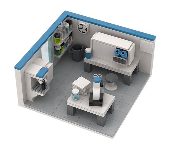 Custom LEGO model of science lab