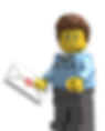 DD Bricks Mascot Minifig with Letter Envelope