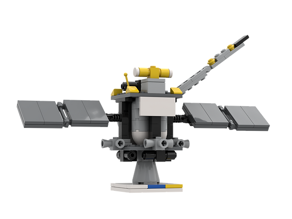 A LEGO satellite model