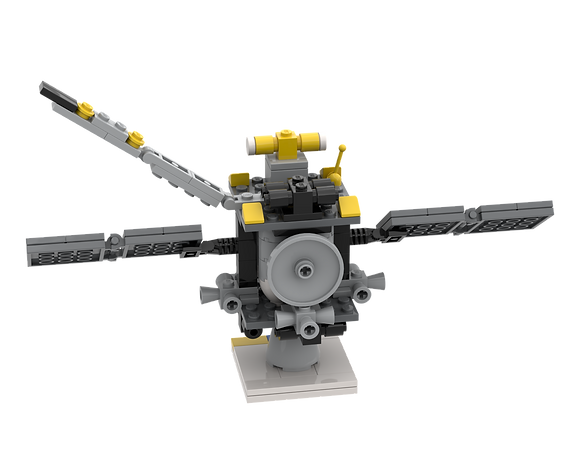 A LEGO satellite model